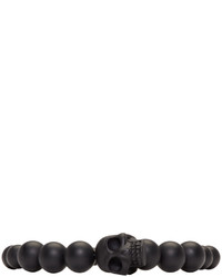Bracelet orné de perles noir Alexander McQueen