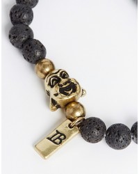 Bracelet orné de perles noir Icon Brand