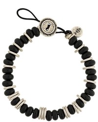 Bracelet orné de perles noir Eleventy