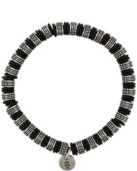 Bracelet orné de perles noir Eleventy