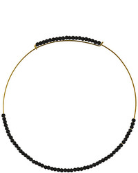 Bracelet orné de perles noir Isabel Marant