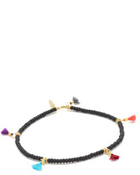 Bracelet orné de perles noir Shashi