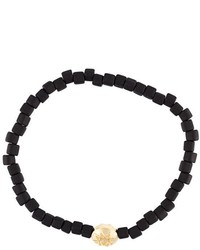 Bracelet orné de perles noir Luis Morais