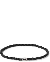 Bracelet orné de perles noir Luis Morais