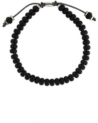 Bracelet orné de perles noir M. Cohen
