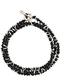 Bracelet orné de perles noir M. Cohen