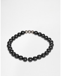 Bracelet orné de perles noir Simon Carter