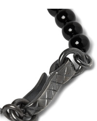 Bracelet orné de perles noir Bottega Veneta