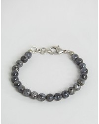 Bracelet orné de perles noir Seven London