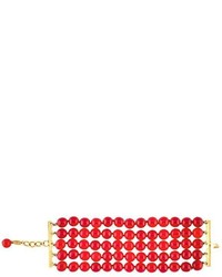 Bracelet orné de perles rouge Chanel