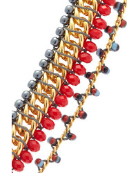 Bracelet orné de perles rouge Isabel Marant