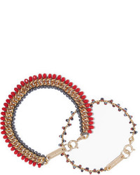 Bracelet orné de perles rouge Isabel Marant