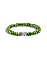 Bracelet orné de perles vert