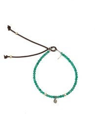 Bracelet orné de perles vert