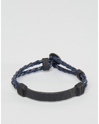 Bracelet tressé bleu marine Icon Brand