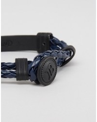 Bracelet tressé bleu marine Icon Brand