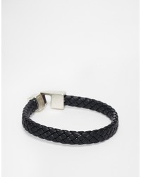 Bracelet tressé noir