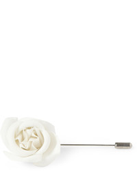 Broche à fleurs blanche Lanvin