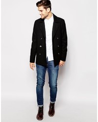 Caban noir Asos