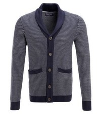 Cardigan à col châle bleu marine Pier One