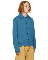 Cardigan à col châle bleu Ps By Paul Smith