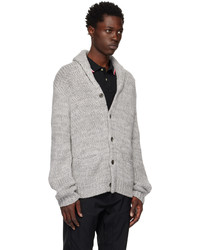 Cardigan à col châle en tricot gris Polo Ralph Lauren