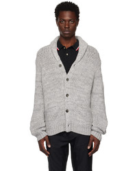 Cardigan à col châle en tricot gris Polo Ralph Lauren