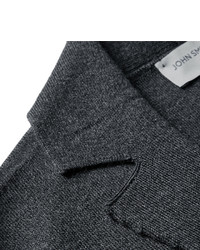 Cardigan à col châle gris foncé John Smedley