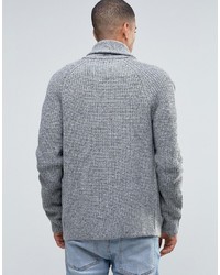 Cardigan à col châle gris Asos