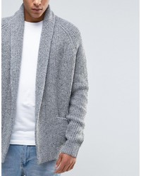 Cardigan à col châle gris Asos