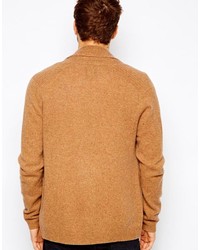 Cardigan à col châle marron clair Asos