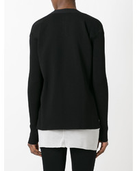 Cardigan à col châle noir Rick Owens