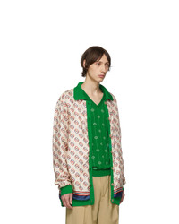 Cardigan à rayures horizontales multicolore Gucci