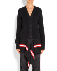 Cardigan à rayures horizontales noir Givenchy
