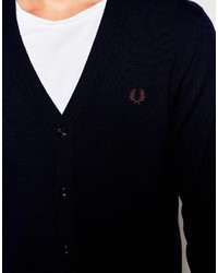 Cardigan bleu marine Fred Perry