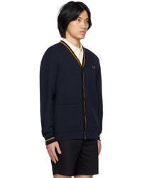 Cardigan bleu marine Fred Perry