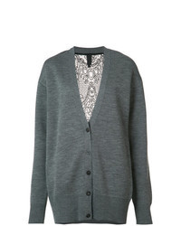 Cardigan en dentelle gris foncé