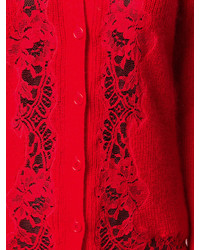 Cardigan en dentelle rouge Givenchy