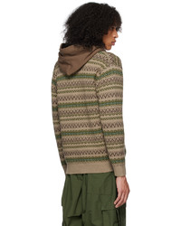 Cardigan en jacquard marron Beams Plus