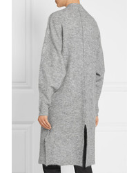 Cardigan en mohair en tricot gris By Malene Birger