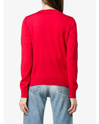 Cardigan en soie rouge Simone Rocha