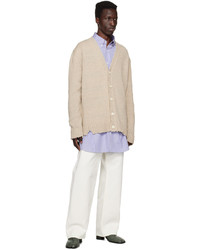 Cardigan en tricot beige Maison Margiela