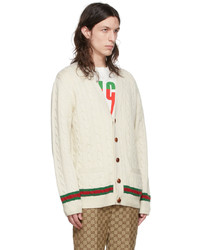 Cardigan en tricot blanc Gucci