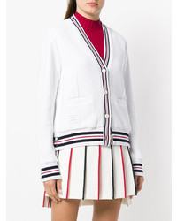 Cardigan en tricot blanc Thom Browne