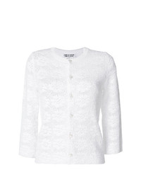 Cardigan en tricot blanc Comme Des Garcons Comme Des Garcons
