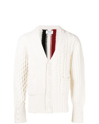 Cardigan en tricot blanc Thom Browne