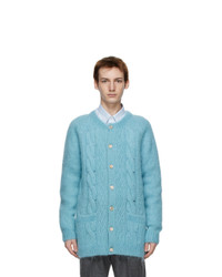 Cardigan en tricot bleu clair