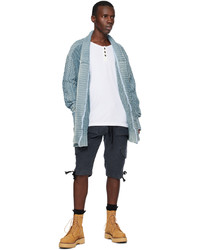 Cardigan en tricot bleu clair Greg Lauren