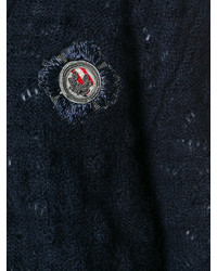Cardigan en tricot bleu marine Ermanno Scervino