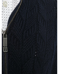 Cardigan en tricot bleu marine Etro